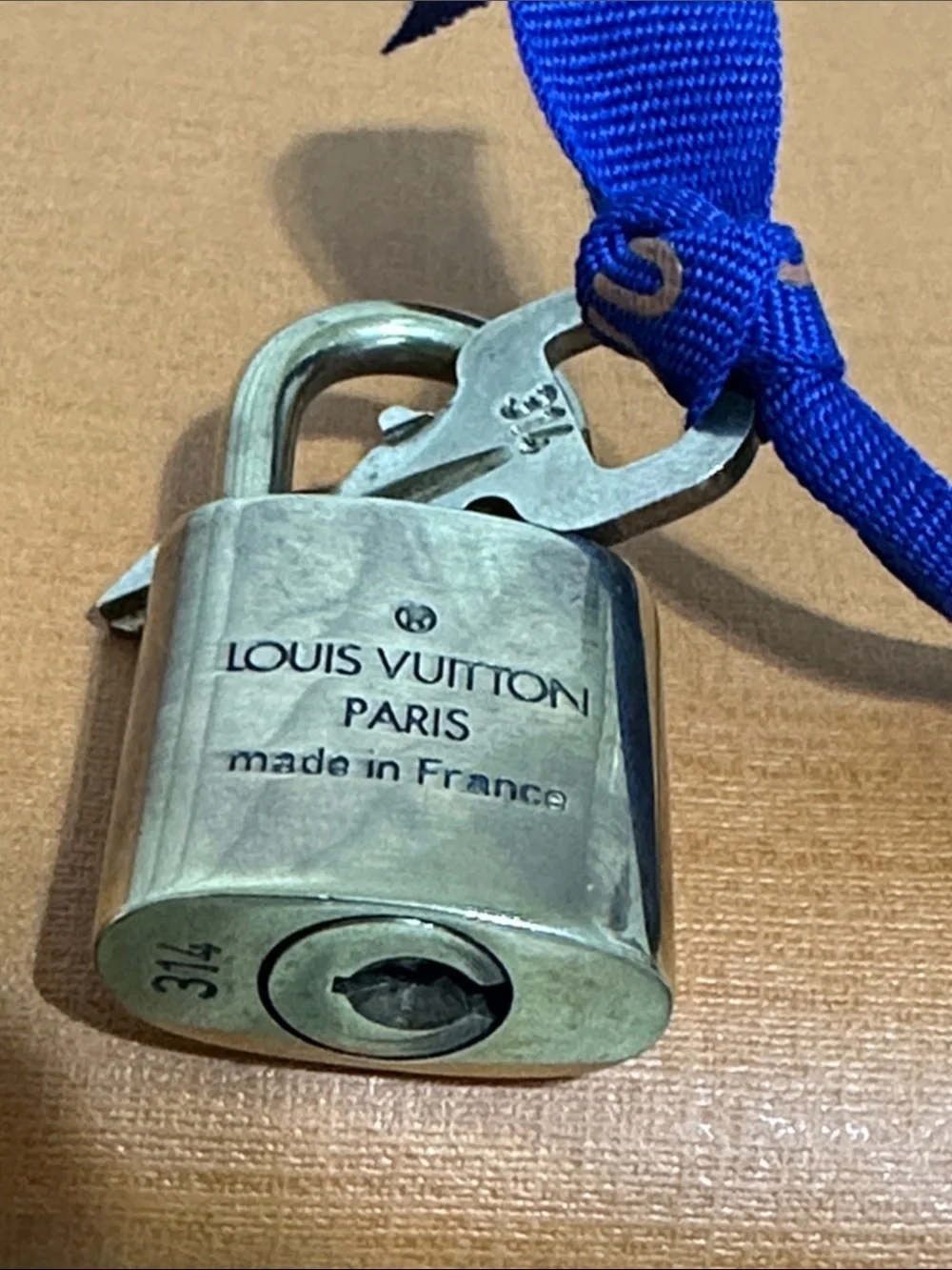 Louis Vuitton Gold Padlock and Key #314